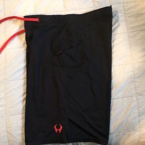 Black hylete men’s shorts. Size large